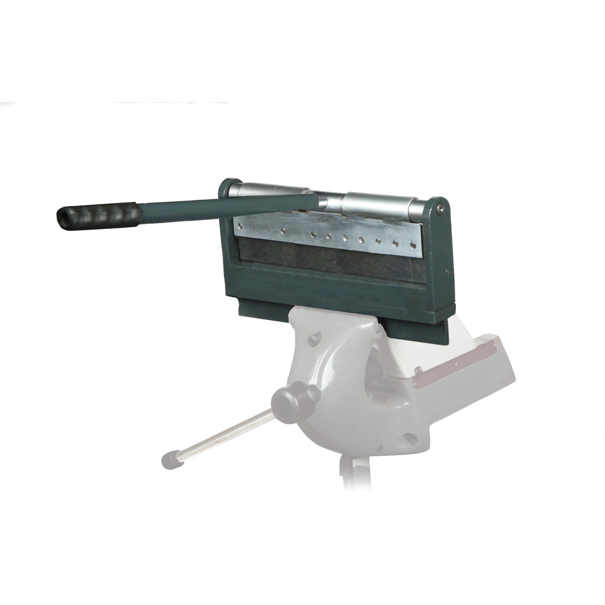 Figure shows bending machine OPTIMUM FP 30 mounted on bench vice (vice not included)