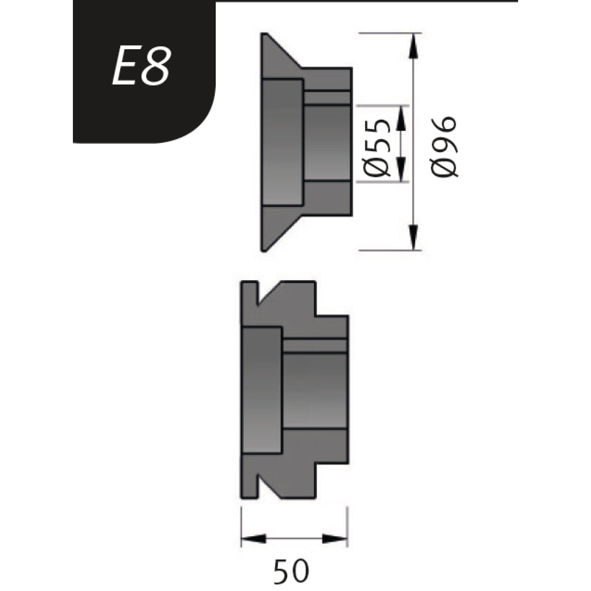 Rodillos de curvado tipo E8, Ø 96 x 55 x 50 mm