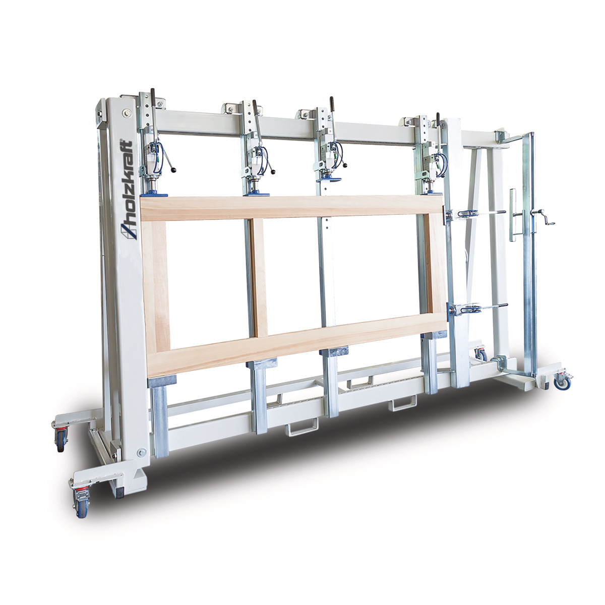 Illustration shows 3000x5 RP PRO with additional pressure beam, hold-down device and chassis available as accessories